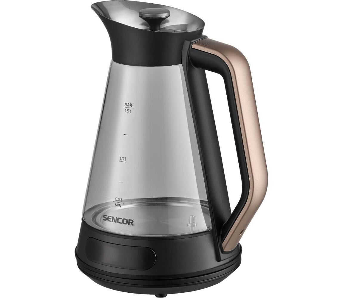 Sencor - Rychlovarná konvice s termoregulací 1,5 l 2150W/230V černá/rose gold 41023353