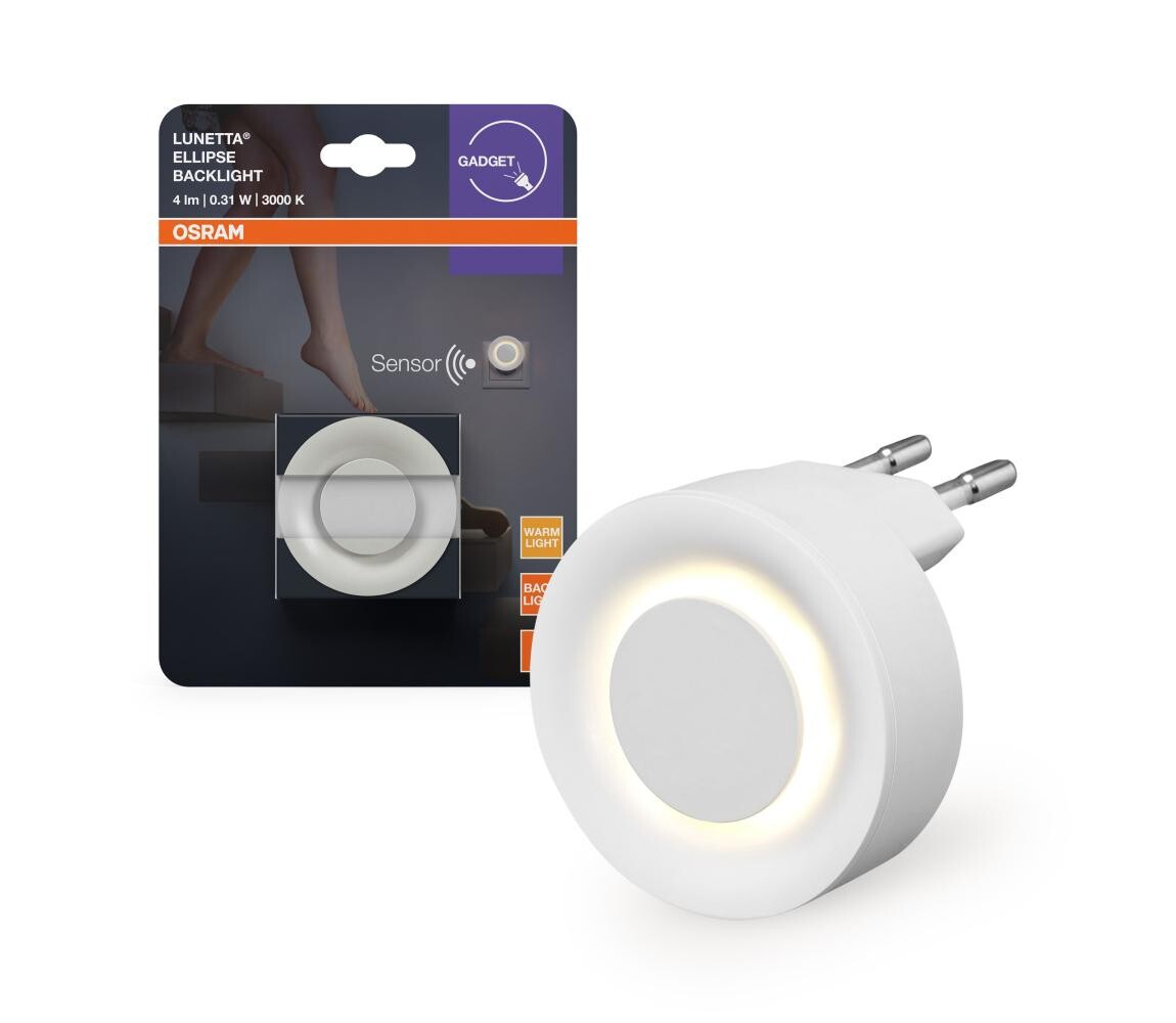 Osram-LED Noční světlo se senzorem pohybu a soumraku LUNETTA LED/0,31W/230V bílá 4099854444333