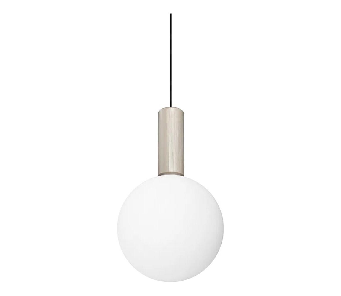 Ideal Lux - LED Lustr na lanku ODEON LED/8W/230V CRI 90 pr. 20 cm béžová/bílá 349206