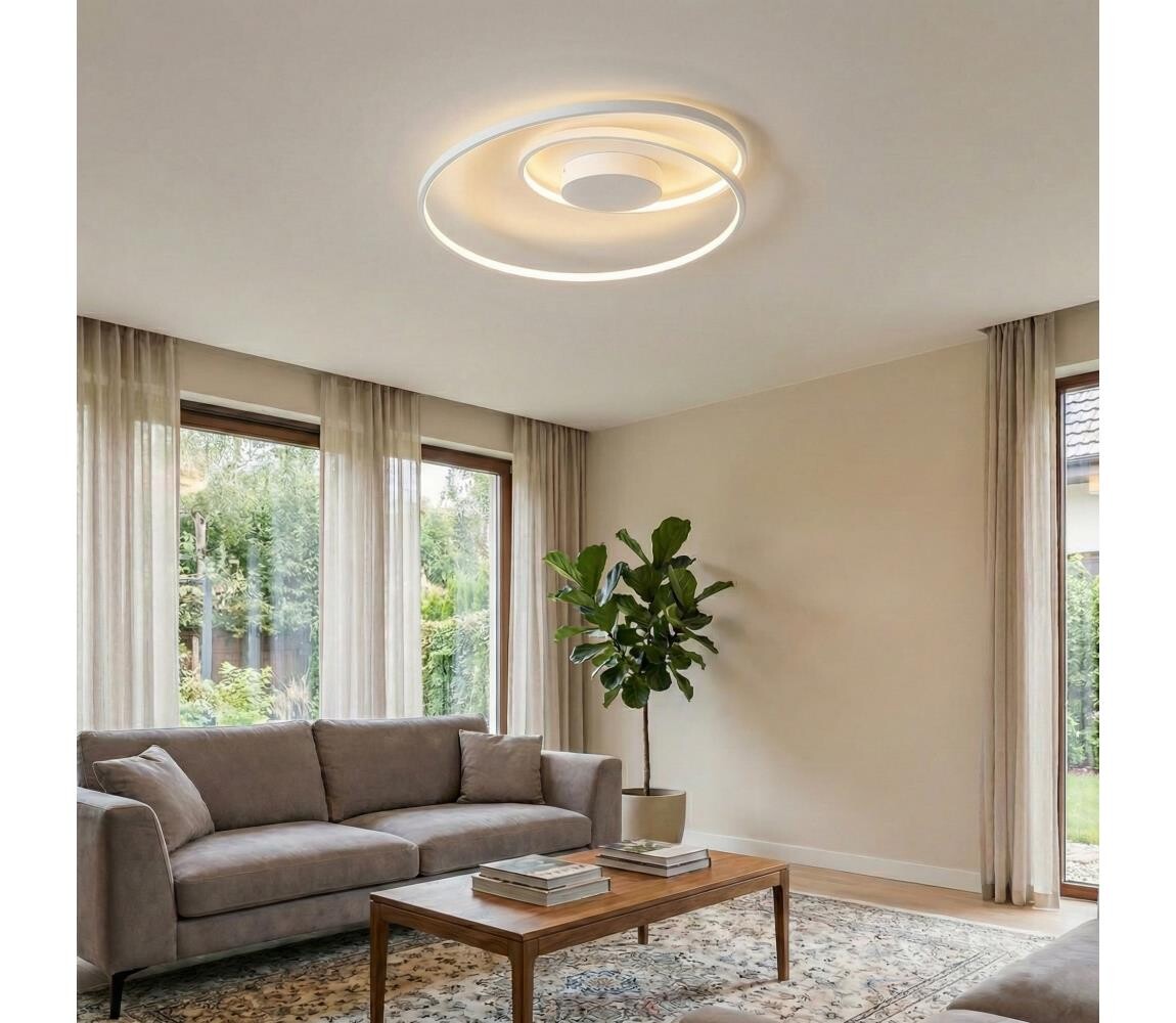 Ideal Lux - LED Stmívatelné stropní svítidlo OZ LED/48W/230V pr.60cm CRI 90 bílá 304519