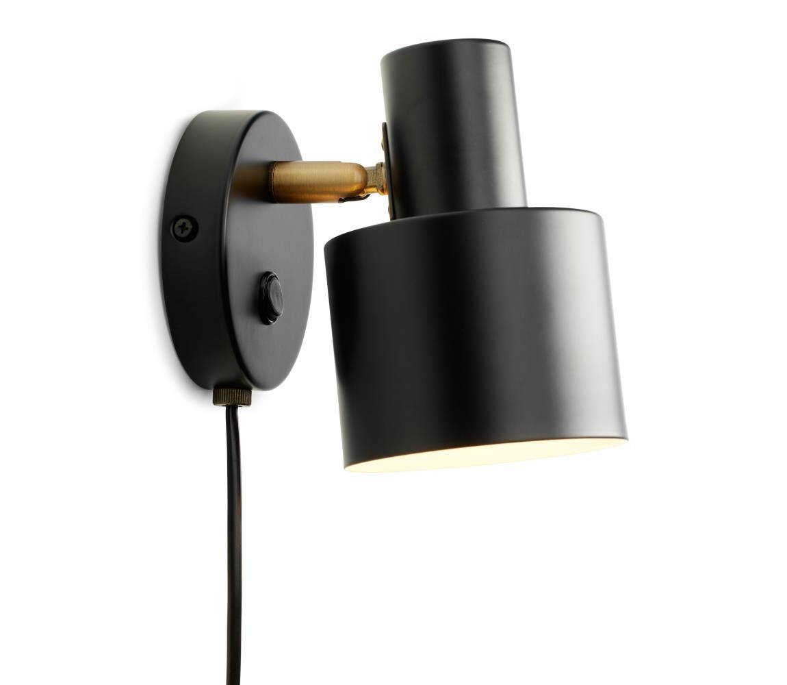 Halo Design 746880 - Nástěnné bodové svítidlo VOGUE 1xE27/40W/230V černá/mosaz 746880