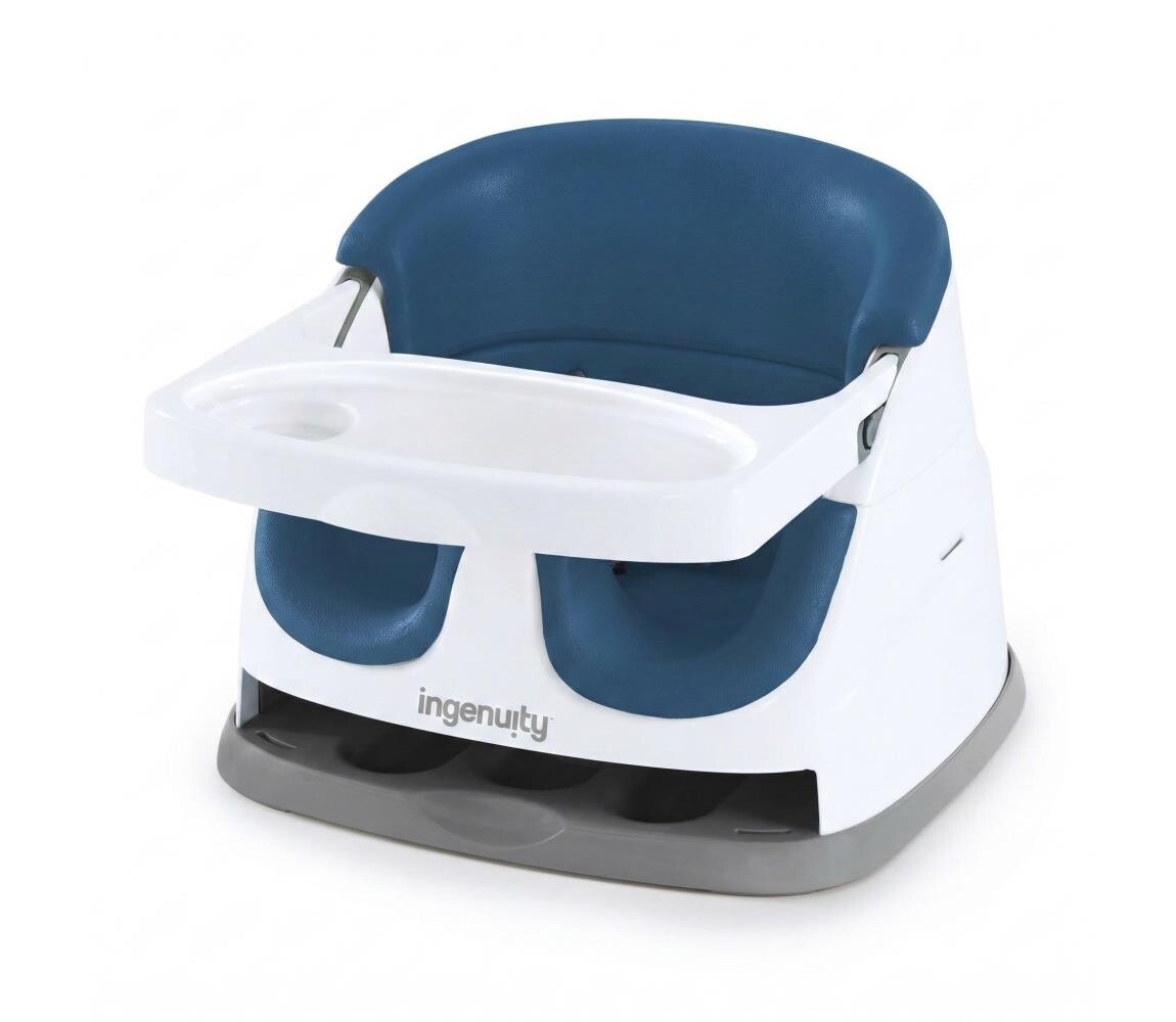 Ingenuity - Podsedák na jídelní židli 2v1 BABY BASE tmavě modrá 16727-2