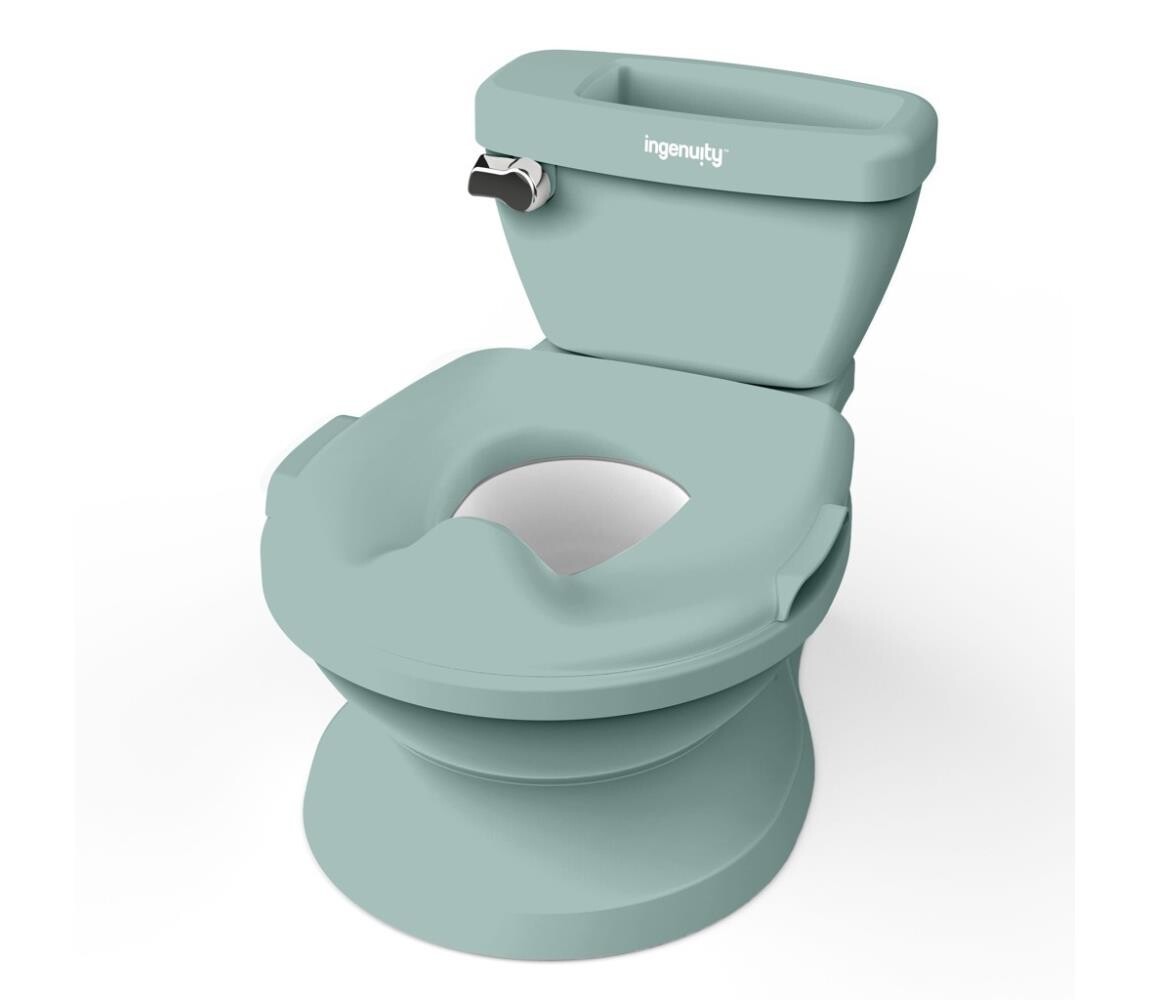Ingenuity - Dětská toaleta se zvukem MY SIZE zelená 2xAAA 11124-040-2