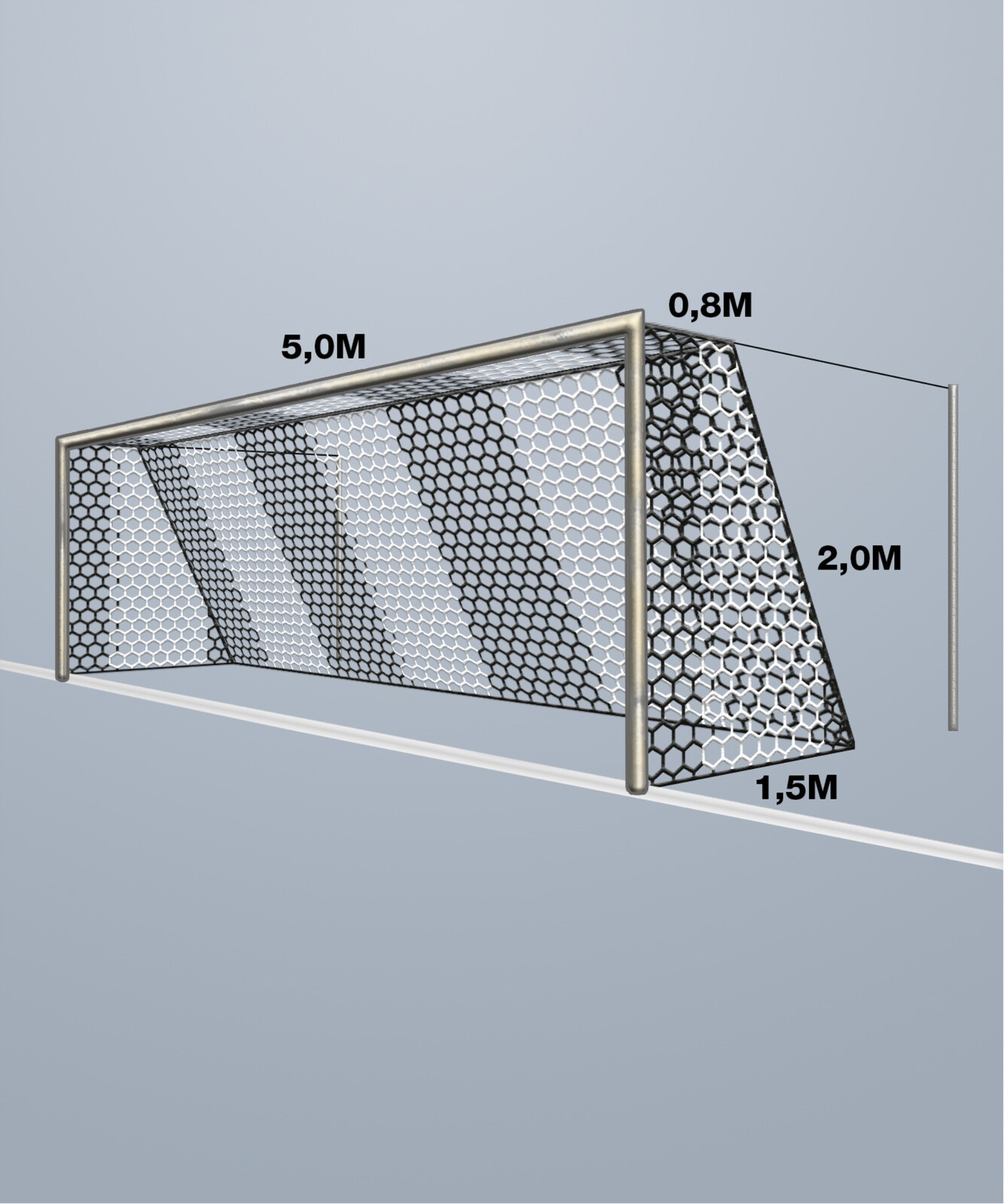 Síť Cawila Cawila Net 4MM HEX120 5,15x2,05m 0,8x1,5m W/S
