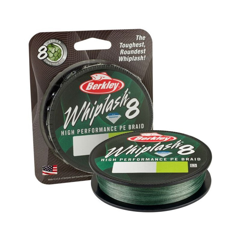 Pletenka Berkley WHIPLASH 8 GREEN - 0.08mm / 300m / 12.9kg
