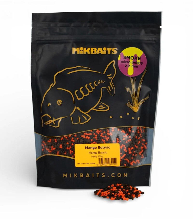 Mikbaits - SMOKE micro pelety 350g 2-3mm / Mango Butyric