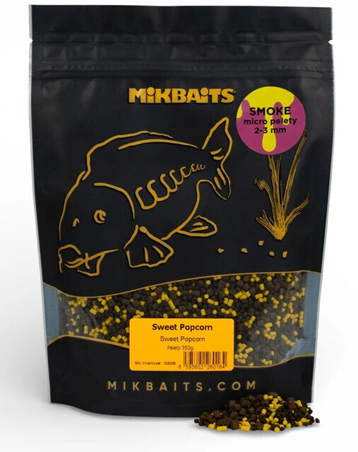 Mikbaits - SMOKE micro pelety 350g 2-3mm / Sweet Popcorn