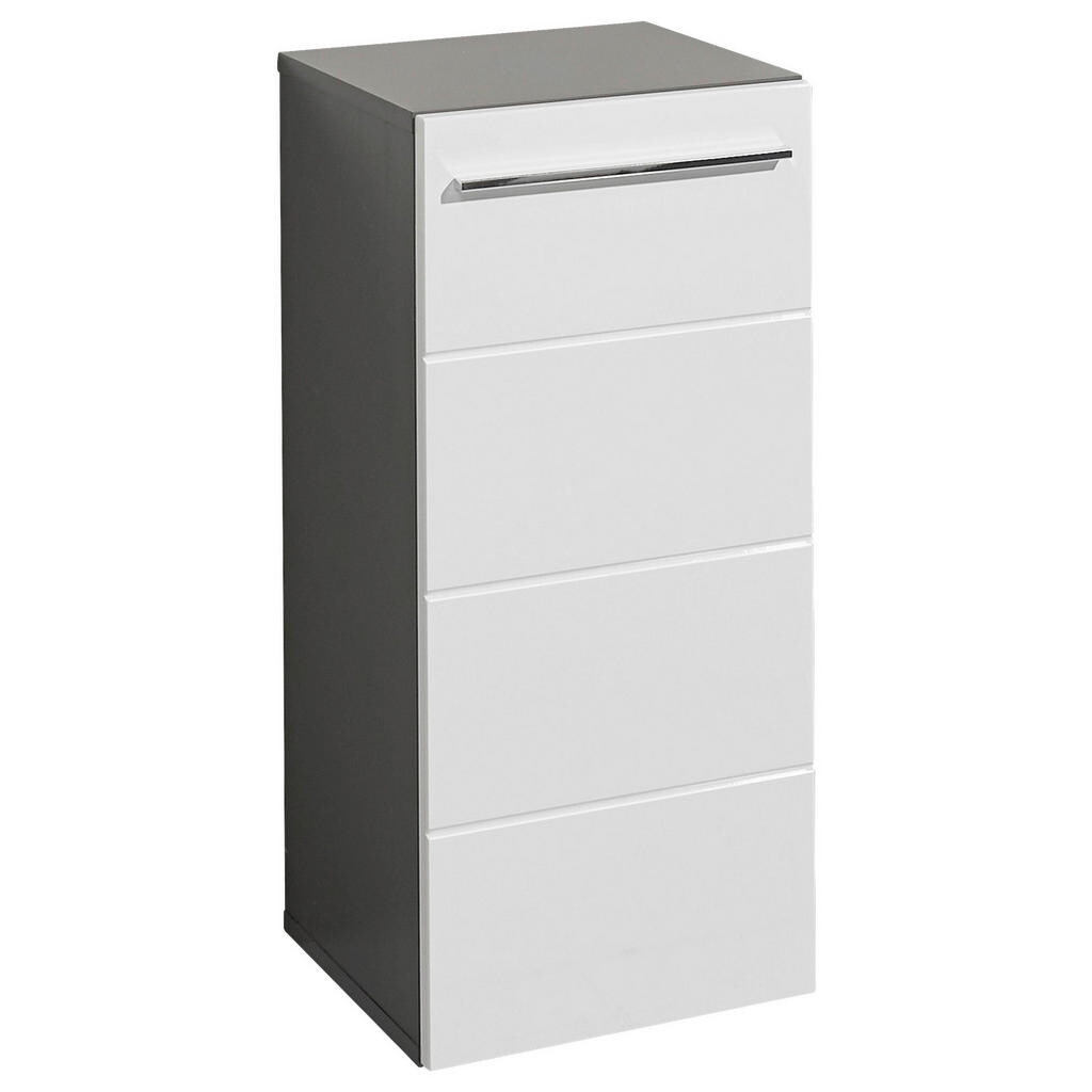 Xora SPODNÍ SKŘÍŇKA, vysoce lesklá bílá, antracitová, 34/72/31 cm