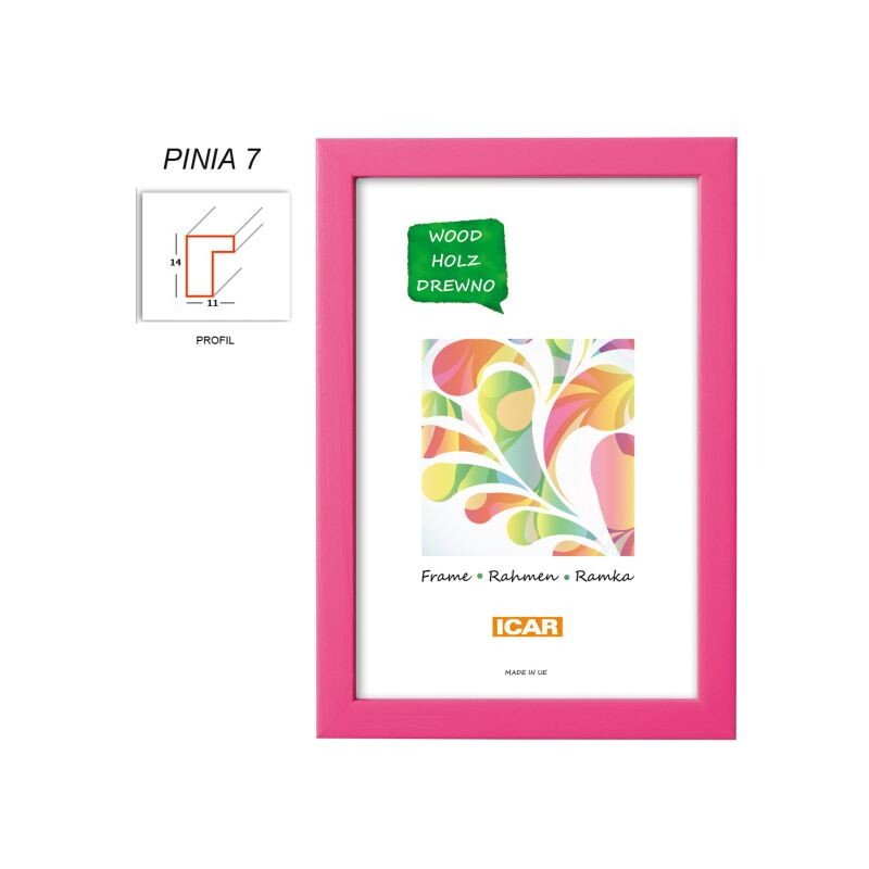 CODEX PINIA 30x40, dřevo, 7 Tmavě růžová