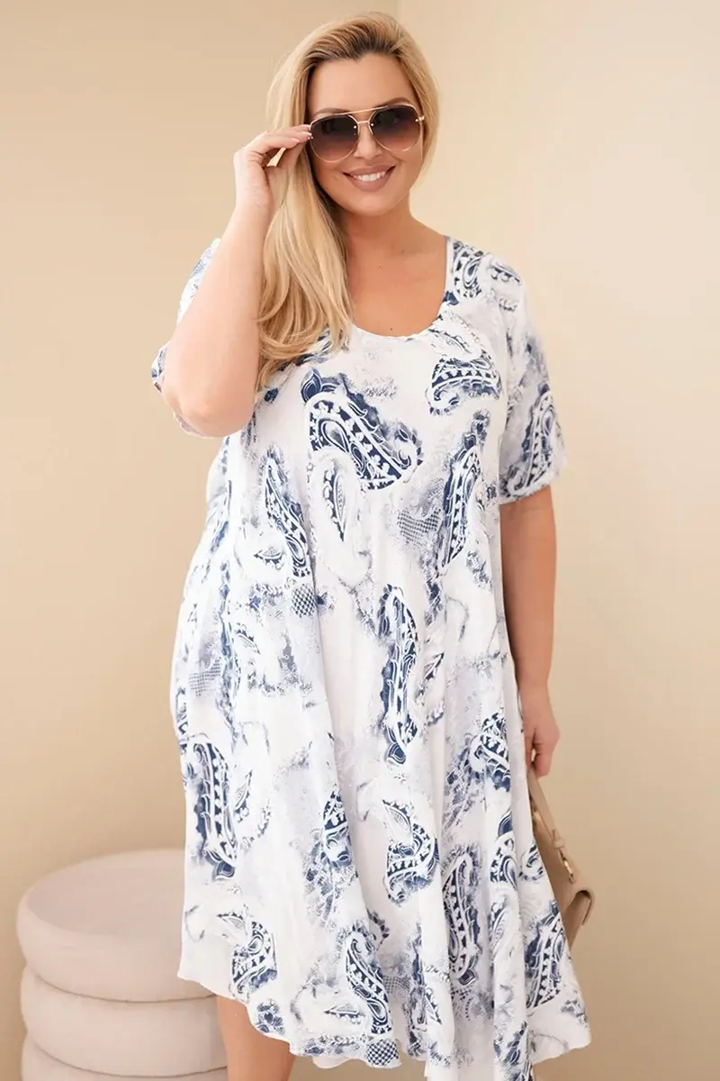 Plus-size dámské viskozové šaty Kesi