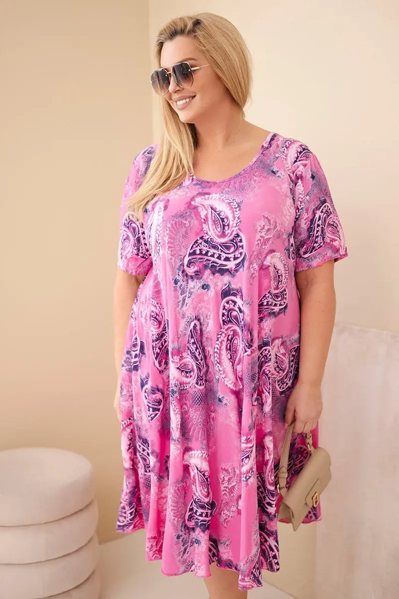 Kesi Włoski dámské plus-size šaty s paisley vzorem