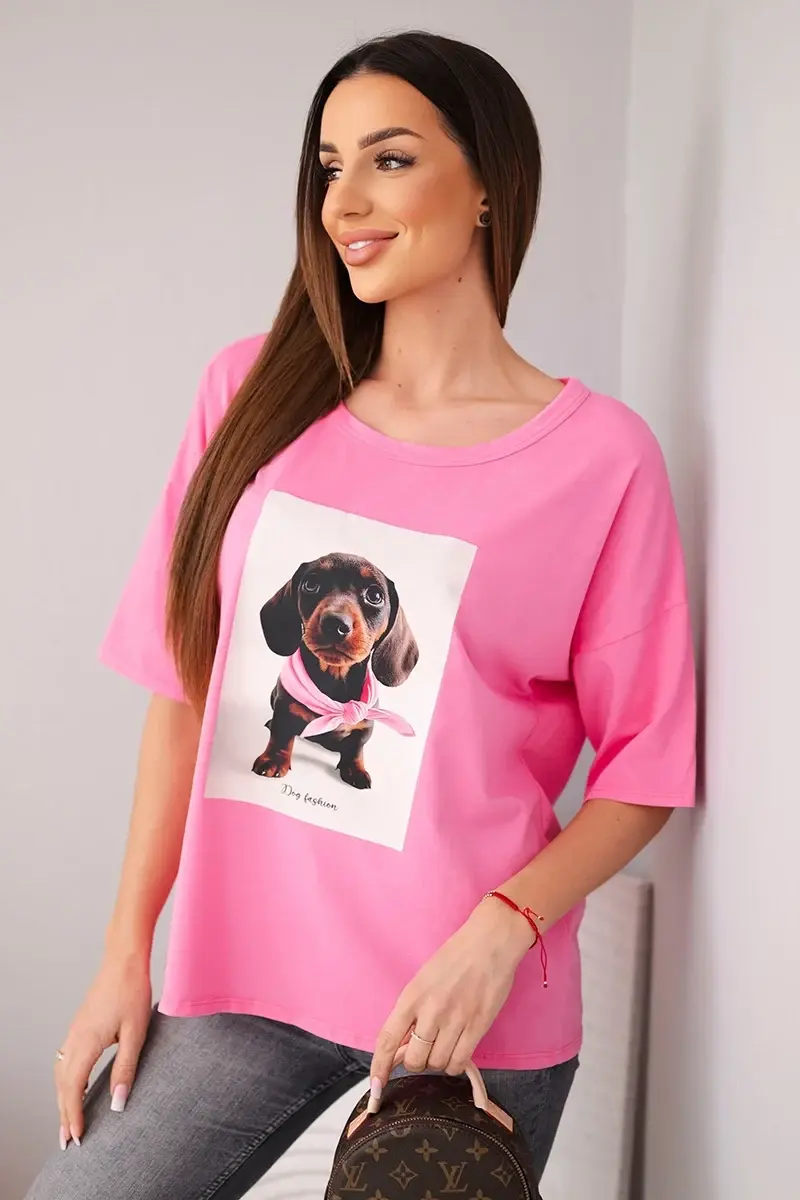 Dámská oversized halenka s potiskem 