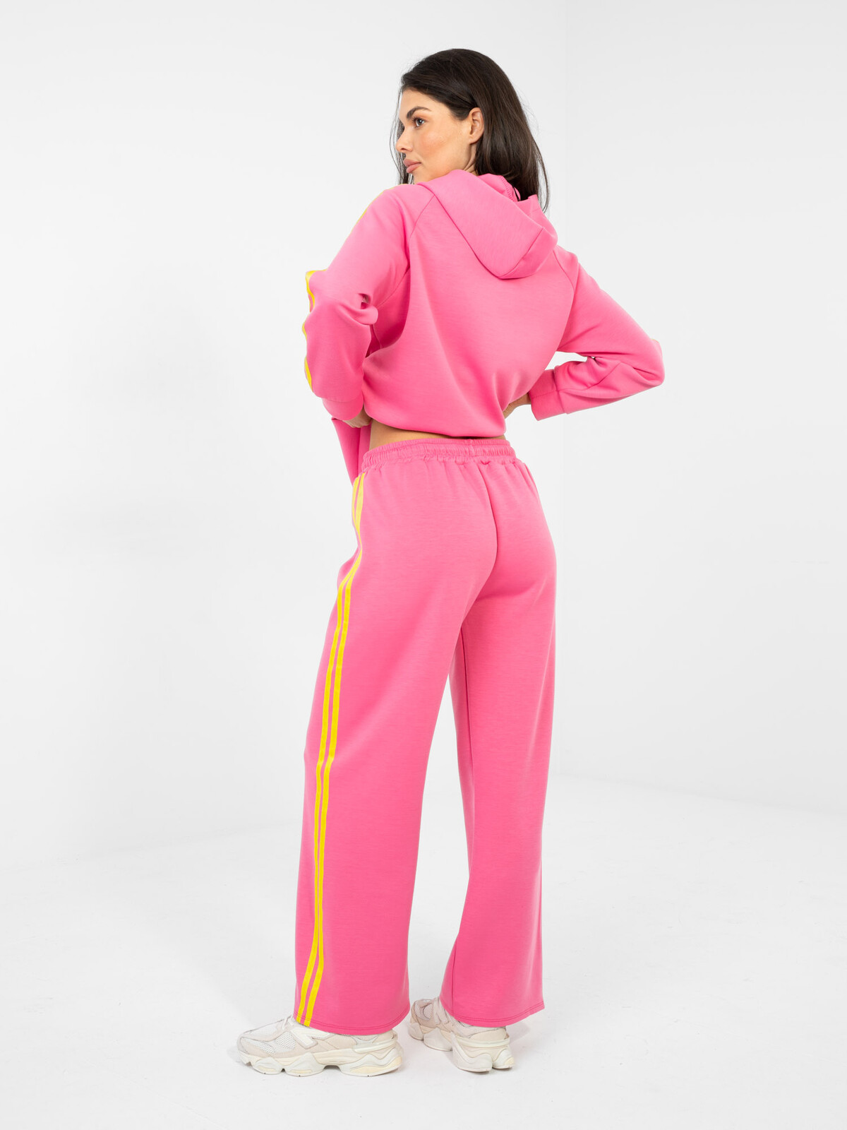 Oversized mikina se zipem, tmavě růžová