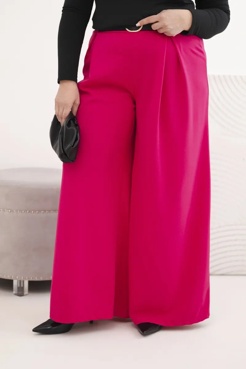 Plus-size kalhoty s páskem