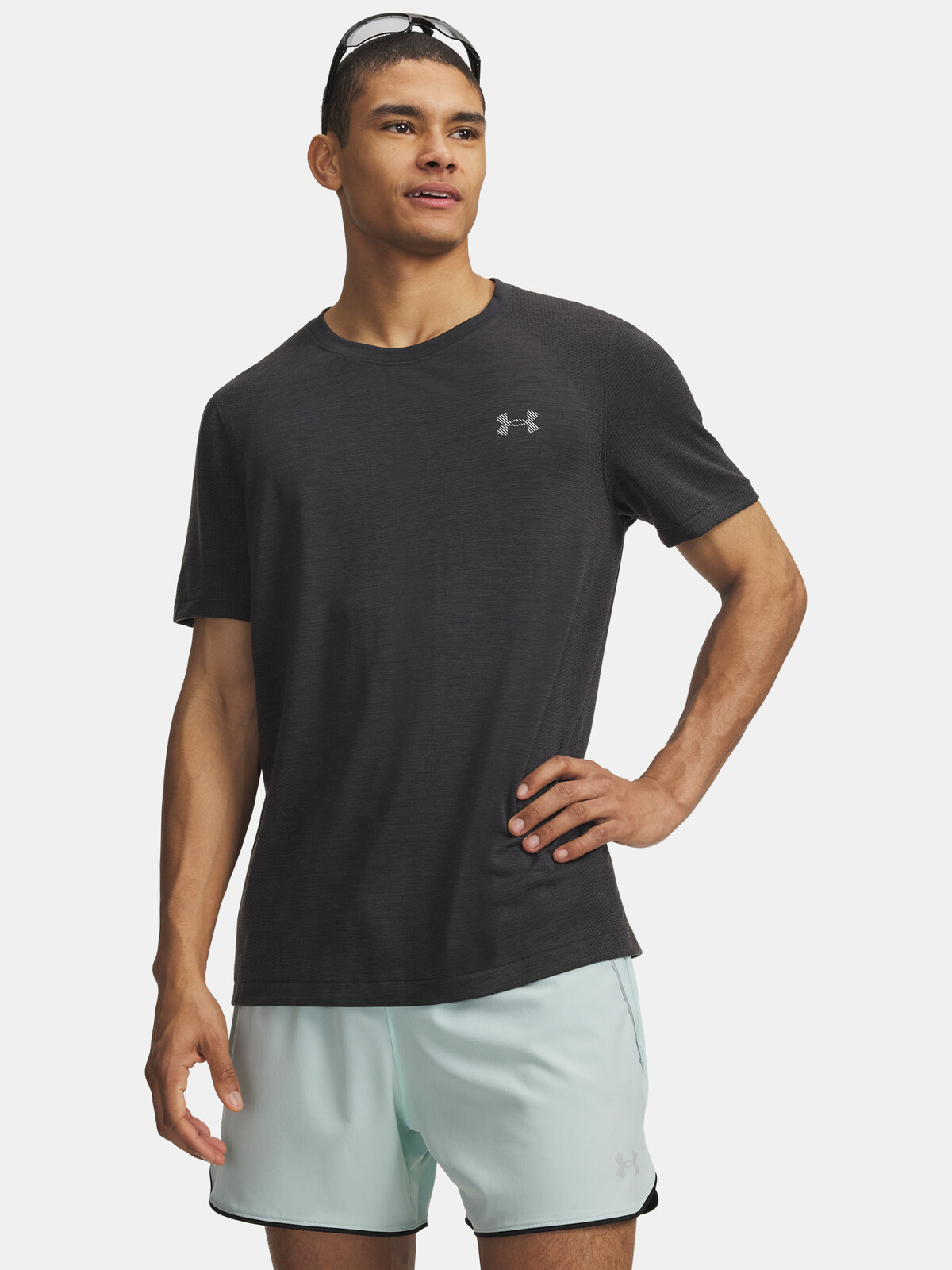 Pánské triko Under Armour UA Wool Run SS-BLK