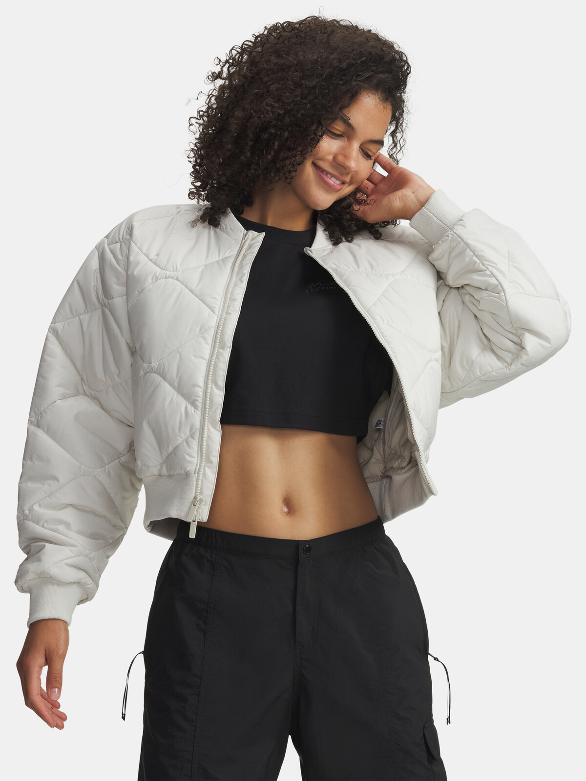 Dámská bunda Under Armour Heritage Bomber-WHT