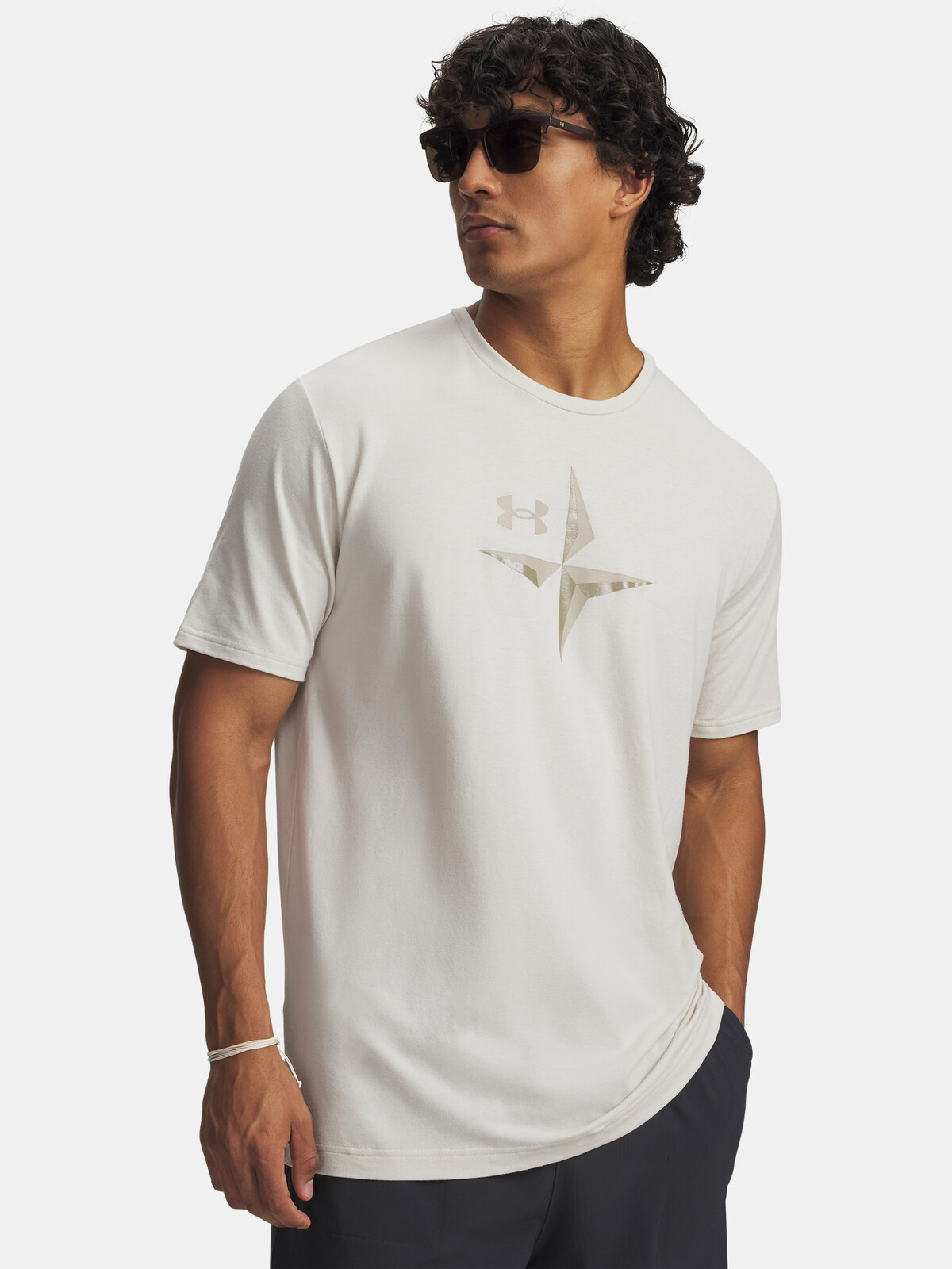 Pánské triko Under Armour UA EXPLOR Graphic SS-WHT