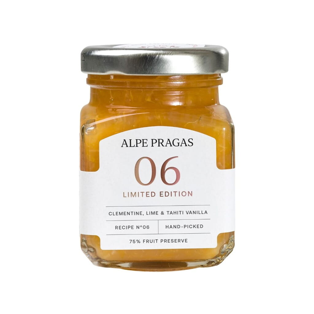Marmeláda klementinka, limetka & vanilka z Tahiti 220 g Alpe Pragas