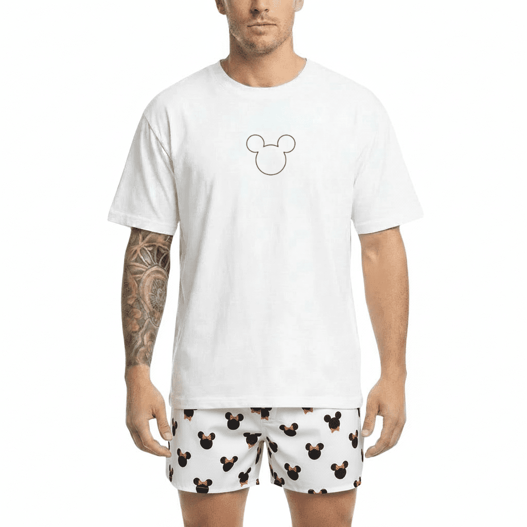 Slippsy Unisex tričko Mouse bílé/S