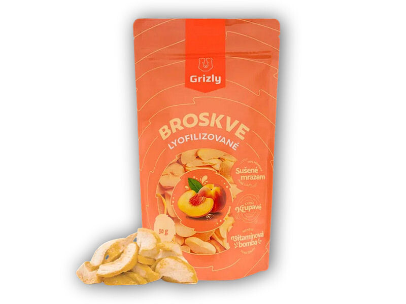 Grizly Broskve lyofilizované plátky 50g