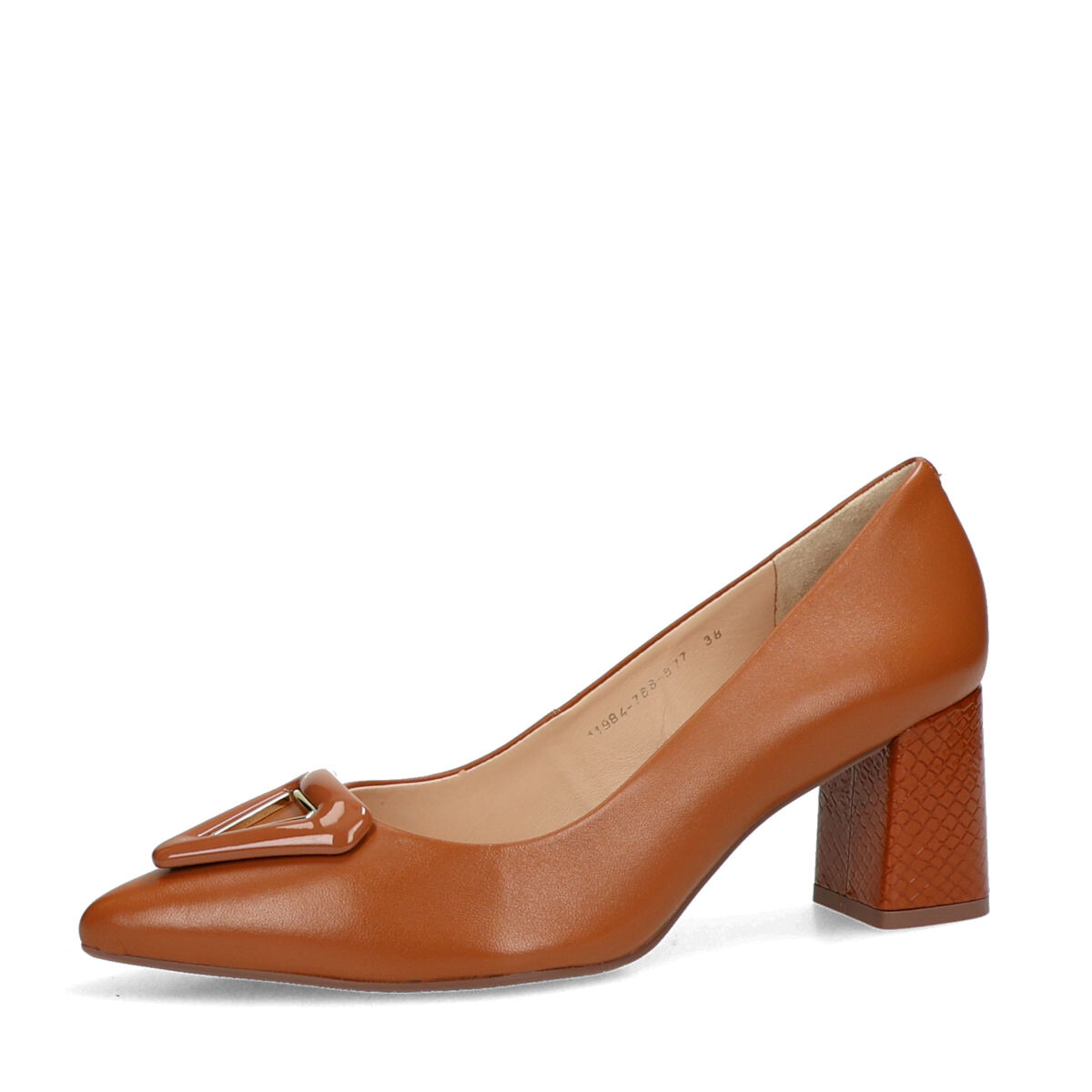 ETIMEĒ dámské kožené lodičky - koňakové - 36