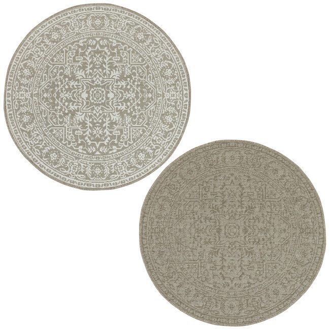 Oboustranný koberec BRUSSELS 205989/10610 béžový / krémový kruh