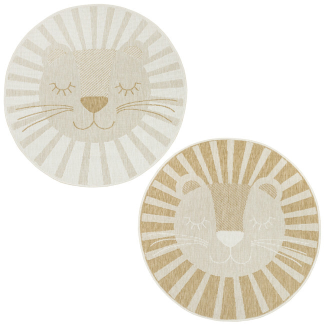 Dětský oboustranný koberec BRUSSELS 206023/10820 béžový / krémový kruh