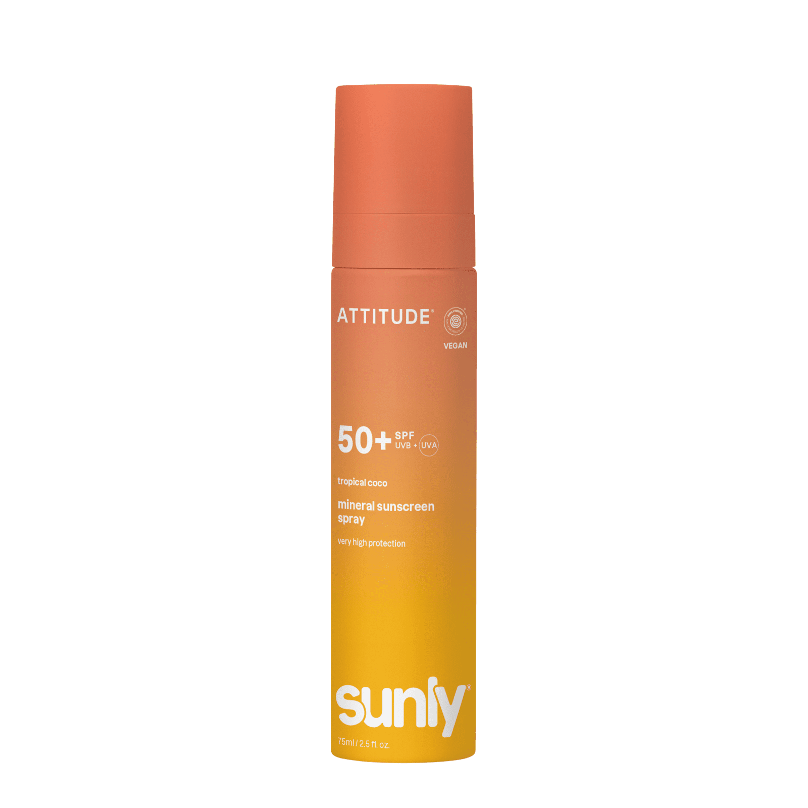 ATTITUDE Minerální opalovací krém ve spreji Sunly SPF 50+ s vůní tropického kokosu 75 ml