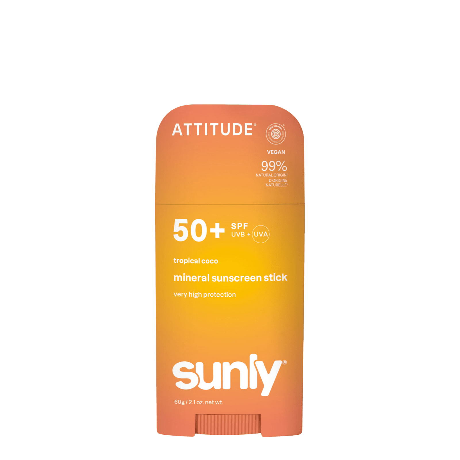 ATTITUDE Minerální opalovací krém Sunly SPF 50+ s vůní tropického kokosu 60 g