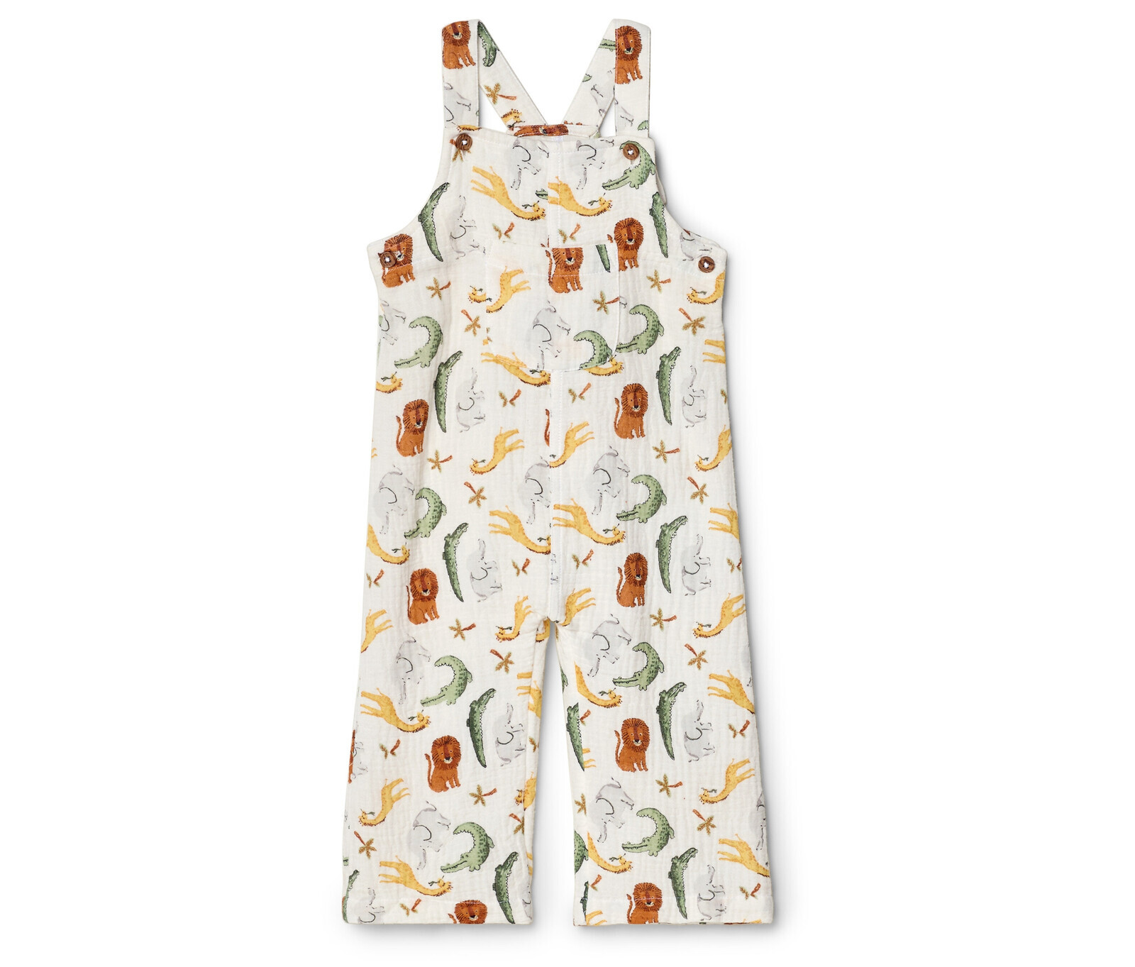 Tchibo - Mušelínové kalhoty s laclem pro miminka - pro miminko - vel. 98/104 - barva: bílá/s potiskem