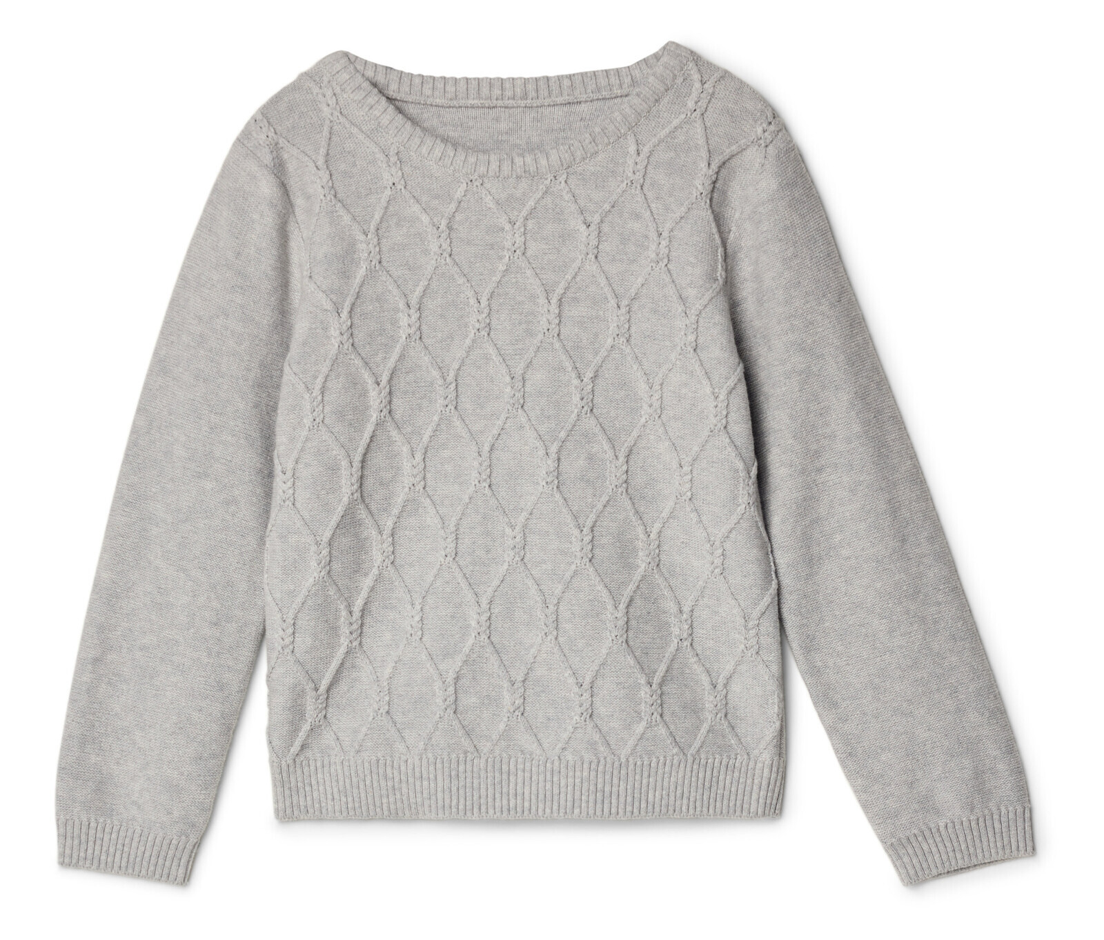 Tchibo - Dětský pletený svetr - dámské|pánské - vel. 110/116 - barva: šedá