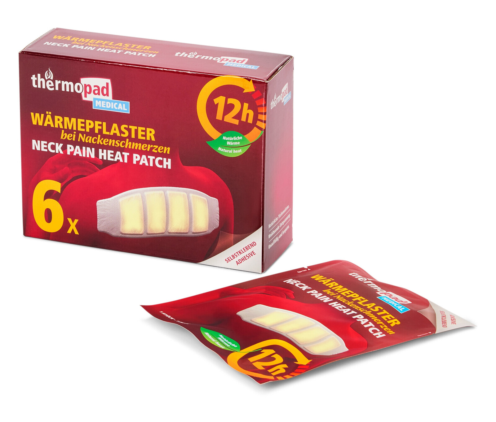 Tchibo - Hřejivé náplasti na šíji Thermopad - barva: bílá