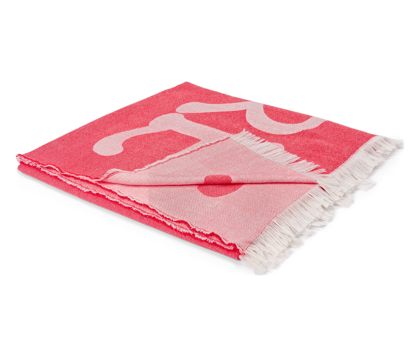 Tchibo - Deka s třásněmi - barva: béžová