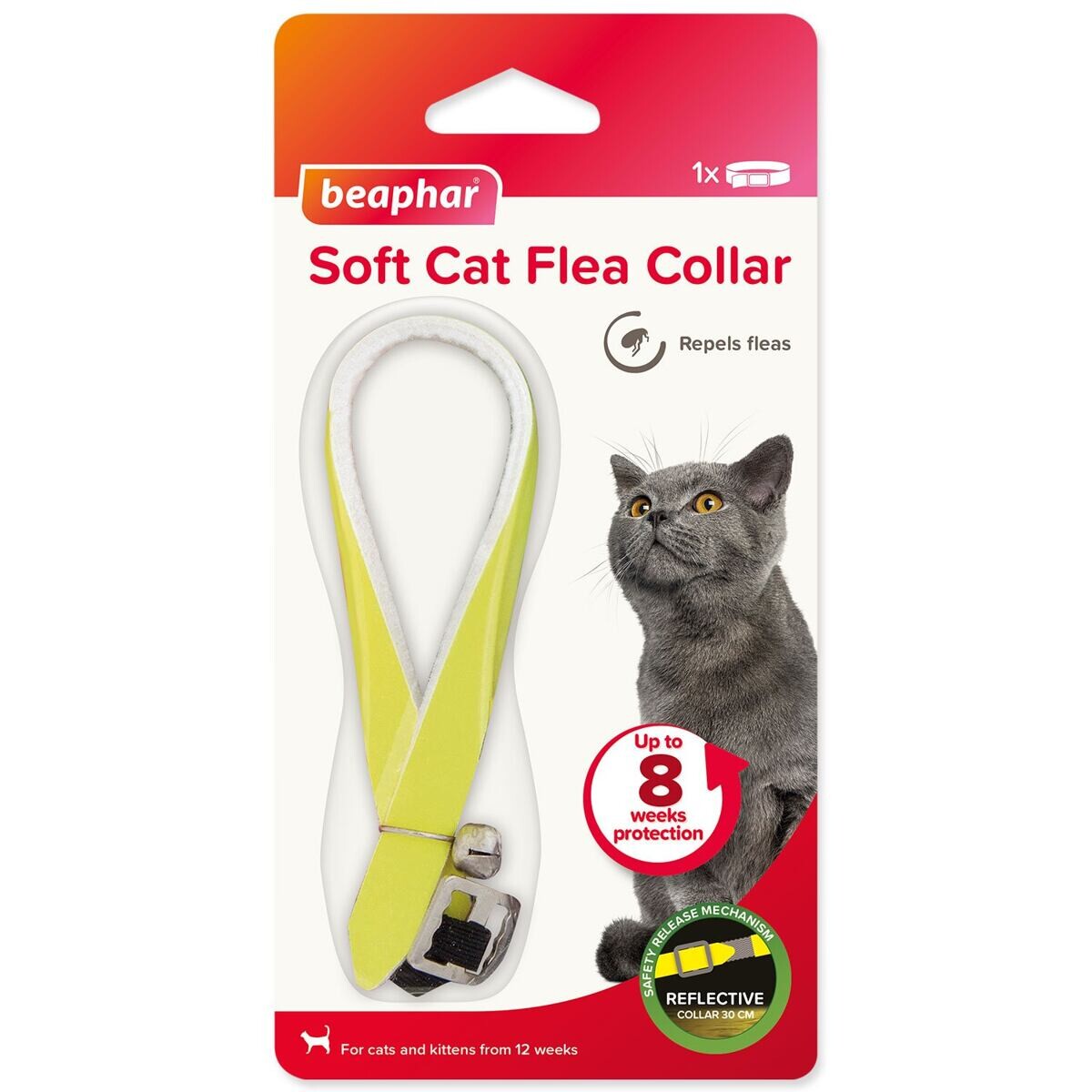 Repelentní obojek Beaphar s margosou pro kočky, reflexní