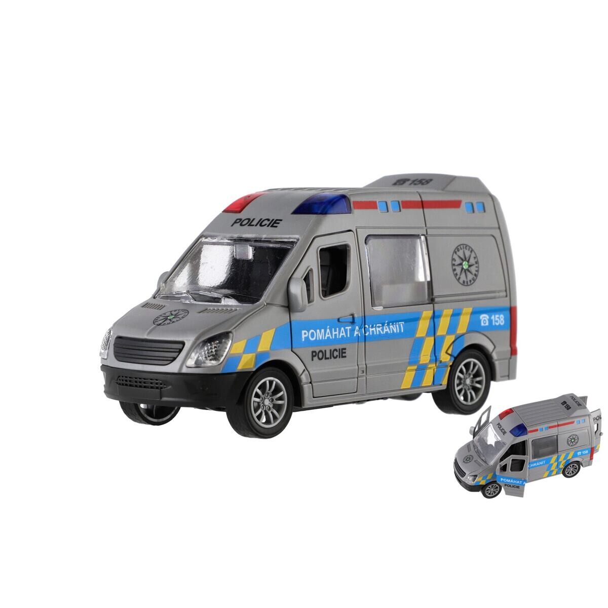 Teddies Auto policie plast 12 cm na setrvačník