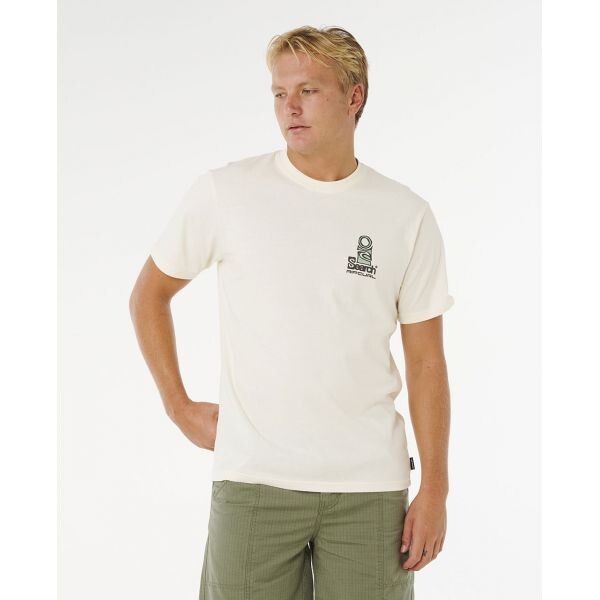 Triko Rip Curl Vaporcool Search Stack - Bílá - L