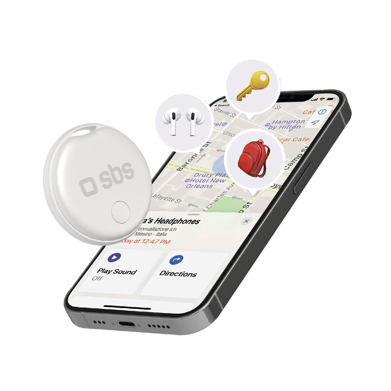 Lokalizátor klíčů na kolo kompatibilní s Apple Find My Track My Circle