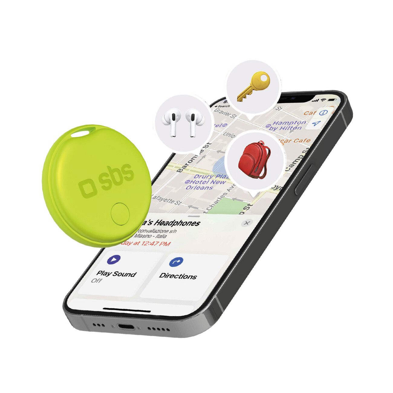 Lokátor klíčů na kolo kompatibilní s Apple Find MyTrack My Circle