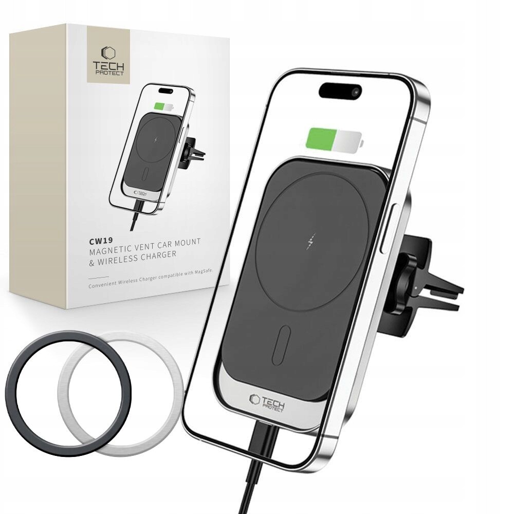 Magnetický držák na smartphone CW19 s nabíječkou na mřížku MagSafe 15W