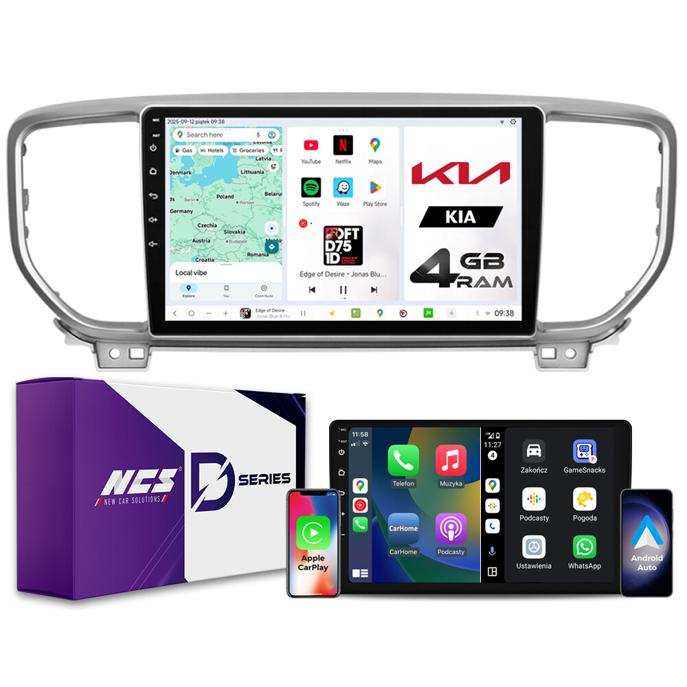 Rádio Navigace Ncs D9 Kia Sportage IV 2018-2021 Android 4GB Lte 9″ Can Fl