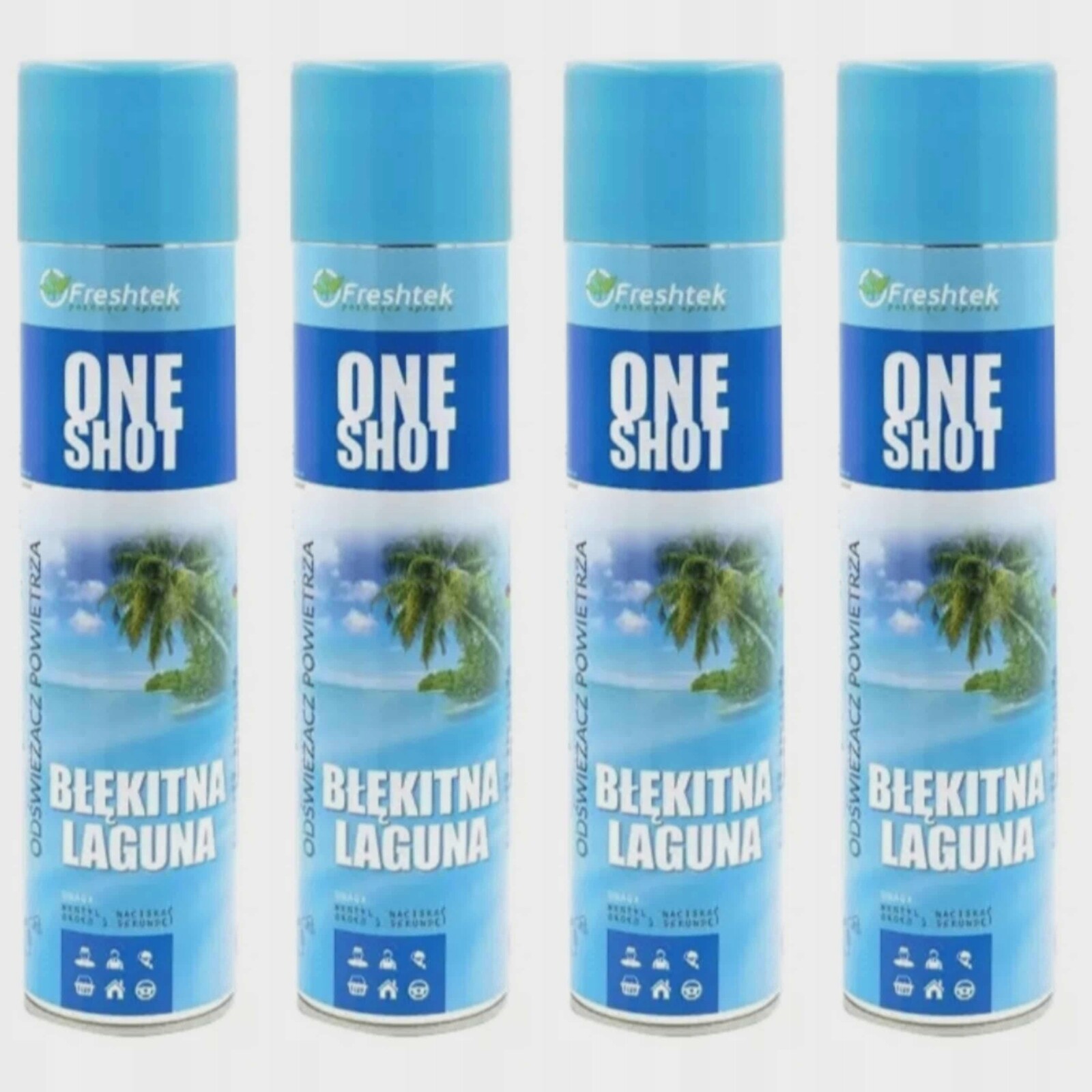 Set 4 ks Freshtek Modrá Laguna 600 ml Osvěžovač