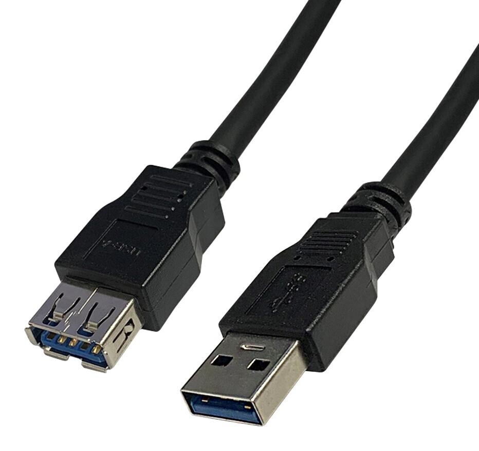 Videk 2490A-2 Usb Cable, 3.0 Type A Plug-Rcpt, 2M