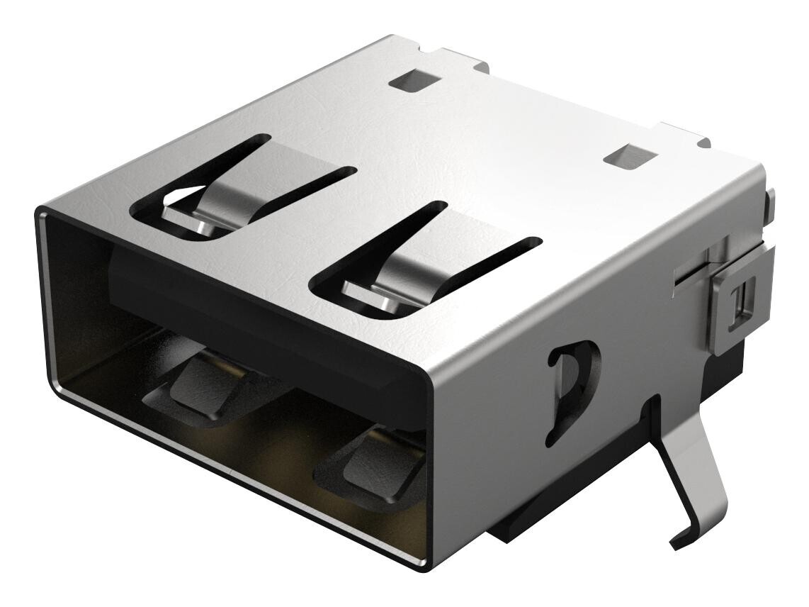 Gct Usb1130-15-A Usb Conn, 2.0 Type A, R/a Rcpt, 4Pos, Th
