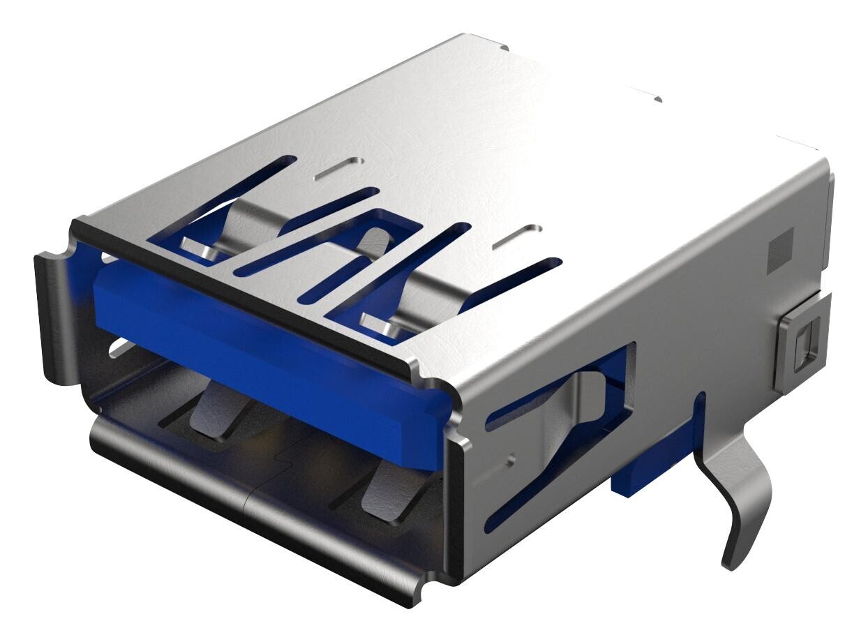 Gct Usb1135-15-9-L-B Usb Conn, 3.0 Type A, R/a Rcpt, 9Pos, Th