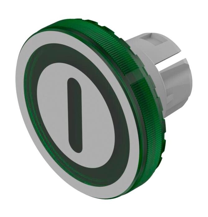 Eao 61-9643.502 Lens, 19.7Mm, Round, Plastic, Green