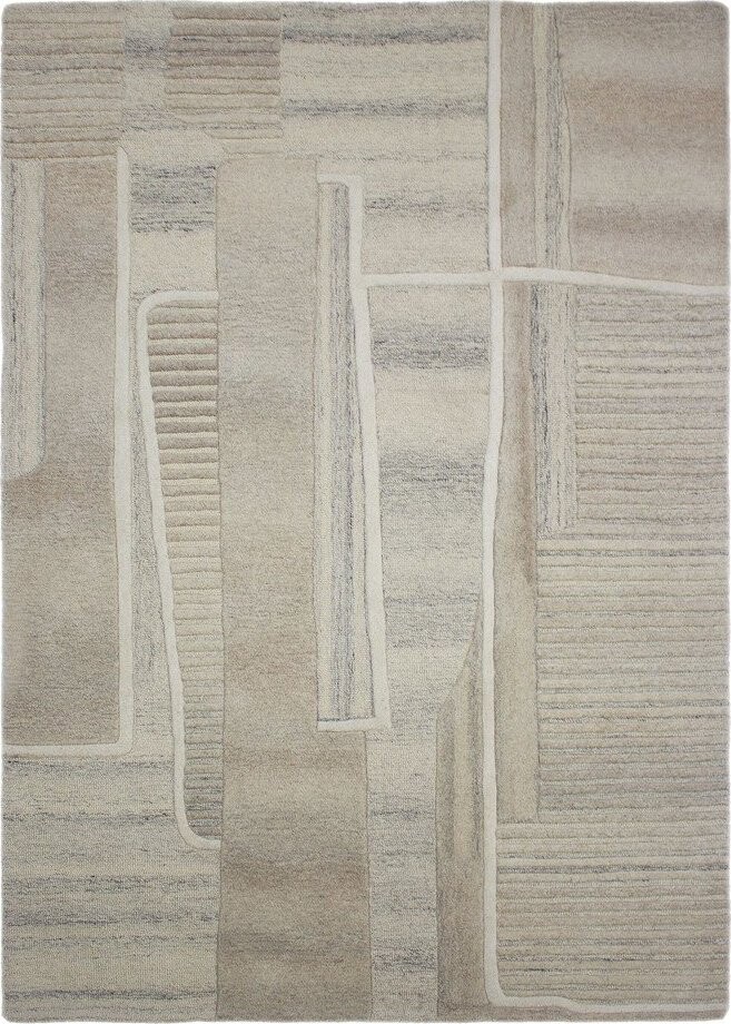 Šedobéžový ručně tkaný vlněný koberec 200x300 cm Lira – Flair Rugs