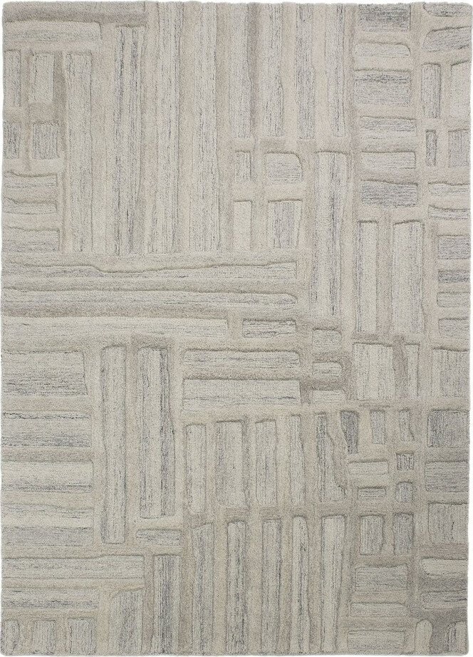 Šedobéžový ručně tkaný vlněný koberec 160x230 cm Elva – Flair Rugs