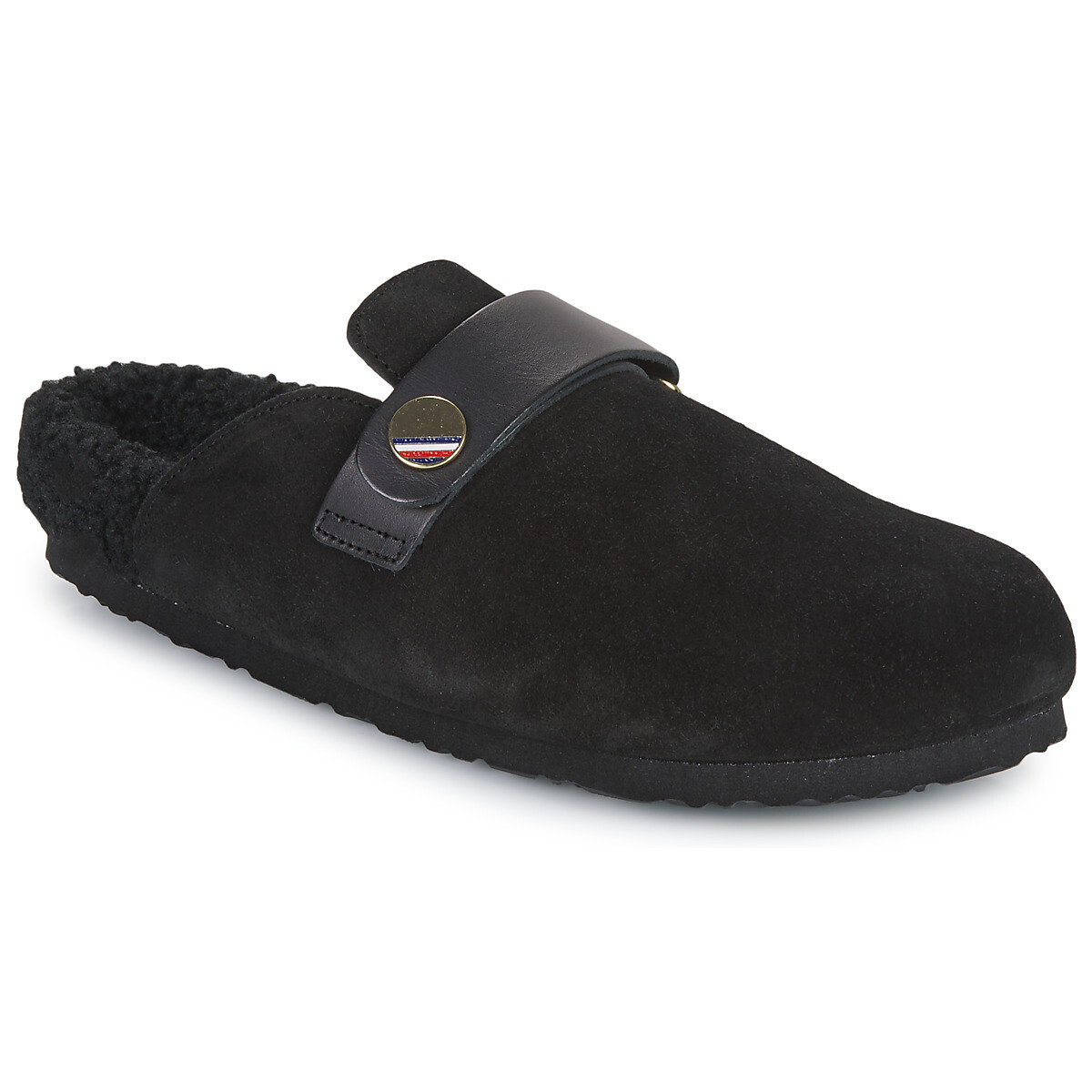 Tommy Hilfiger  WARMLINED CLOSED TOE MULE  Černá