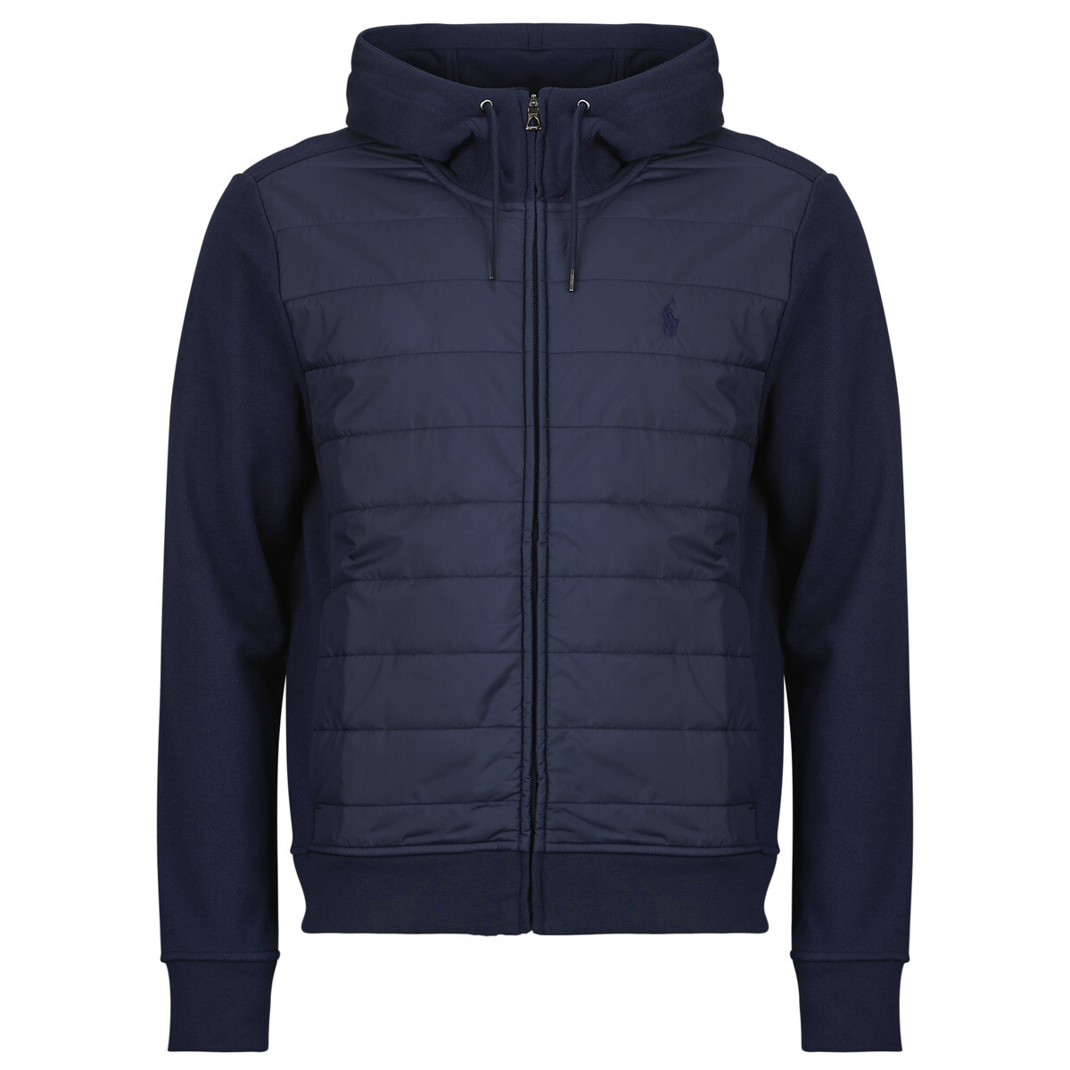 Polo Ralph Lauren  BLOUSON BI MATIERE AVEC CAPUCHE EN MAILLE  Tmavě modrá