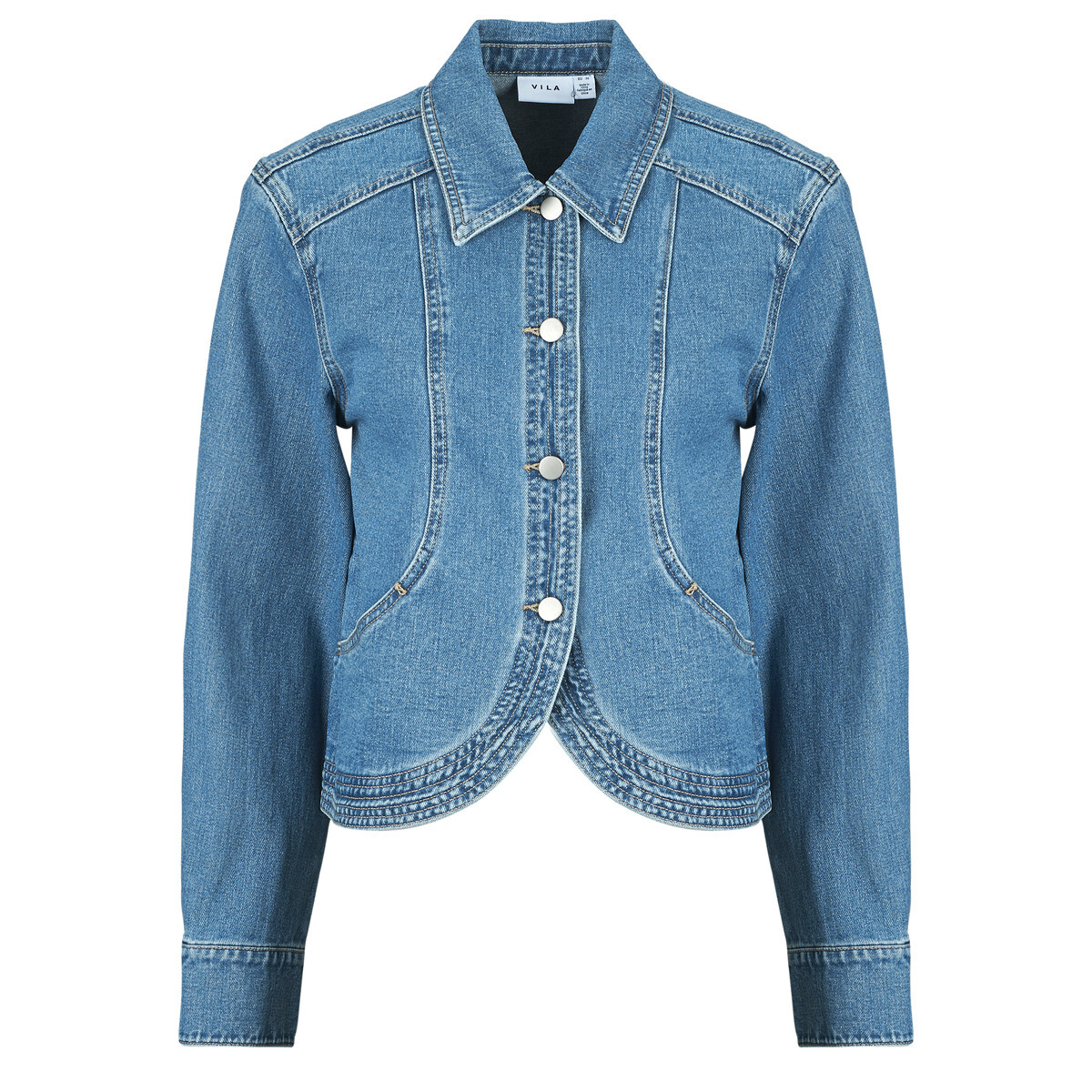 Vila  VINADINE LS DENIM JACKET/C36  Modrá